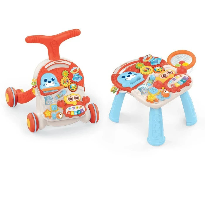 KIKKA BOO Guralica za bebe Play&Grow, 2u1, Narandžasta