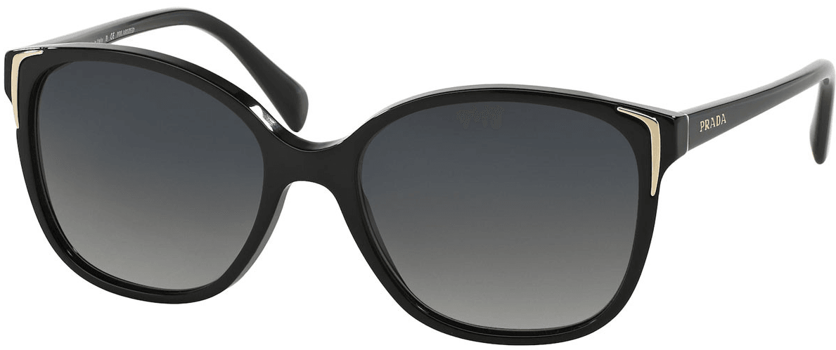 PRADA Ženske naočare za sunce 0PR 01OS1AB5W1 55, Polarizovane, Crne