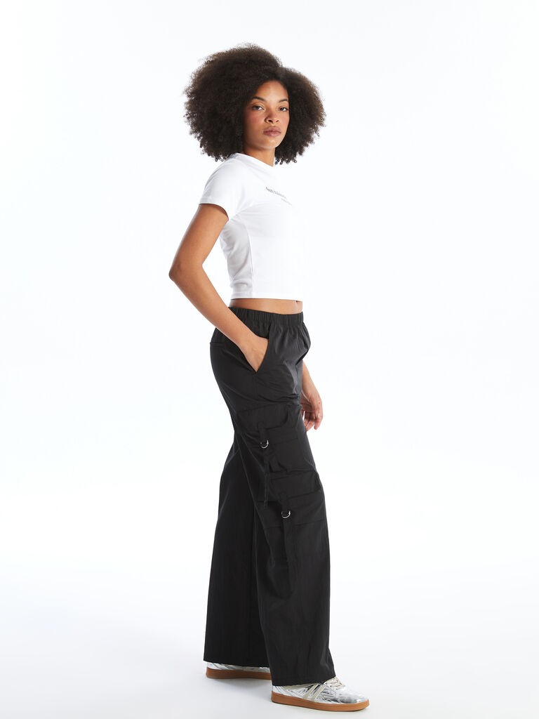 LC Waikiki Ženske pantalone, W46890Z8-CVL, Kargo, Crne