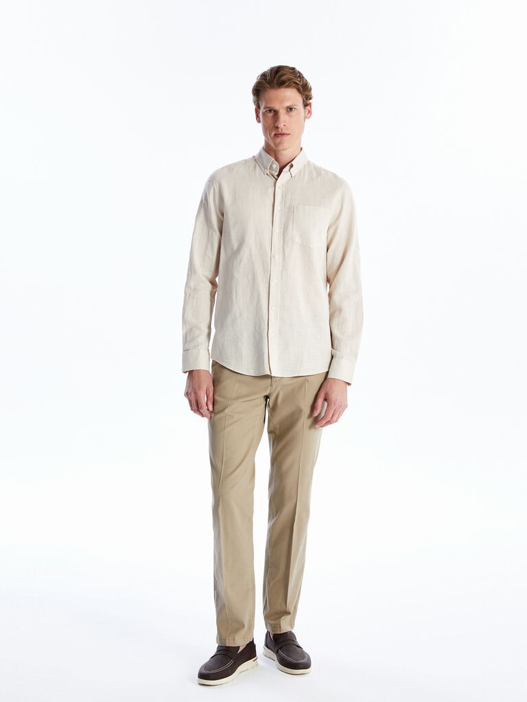 LC Waikiki Muške pantalone W40427Z8-YAA, Chino, Bež