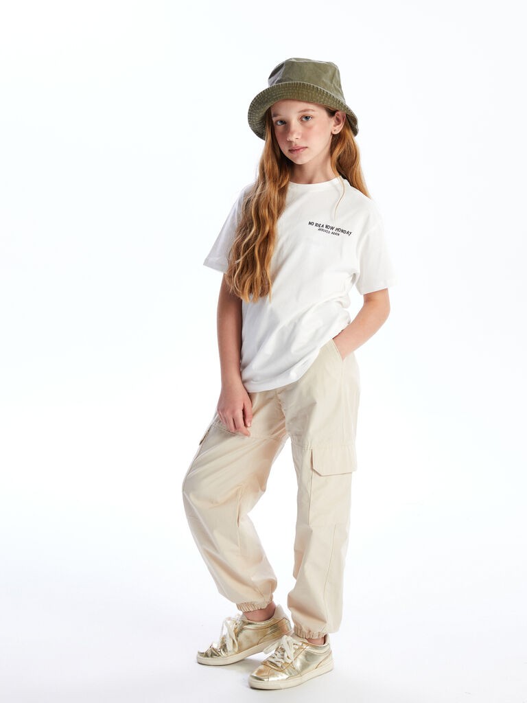 LC Waikiki Kargo pantalone za devojčice, S50517Z4-RMT, Bež