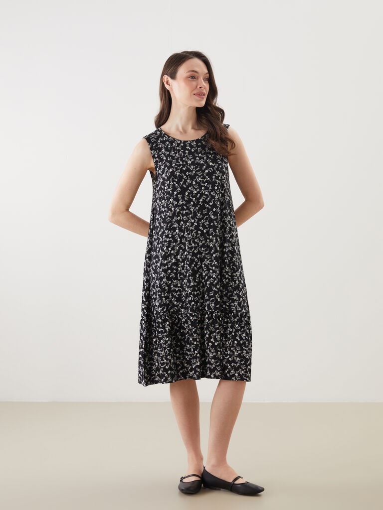 LC Waikiki Ženska haljina, S5JJ84Z8-LQJ, Mini, Crna