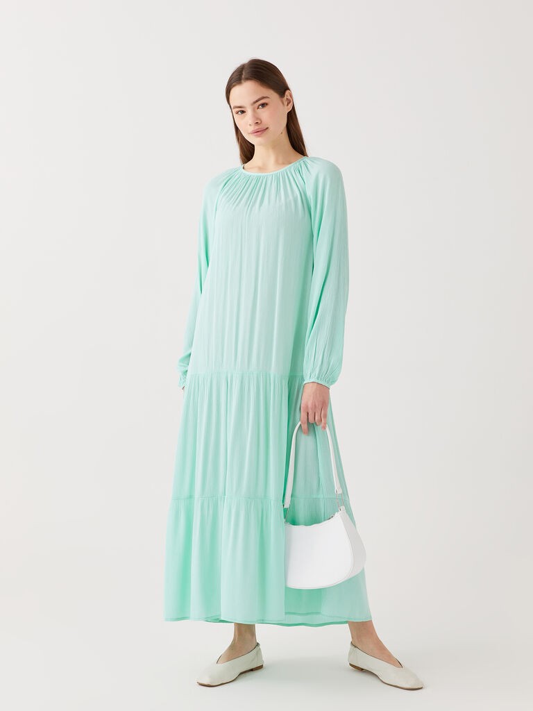 LC Waikiki Ženska haljina, S31668Z8-SRD, Maxi, Tirkizna