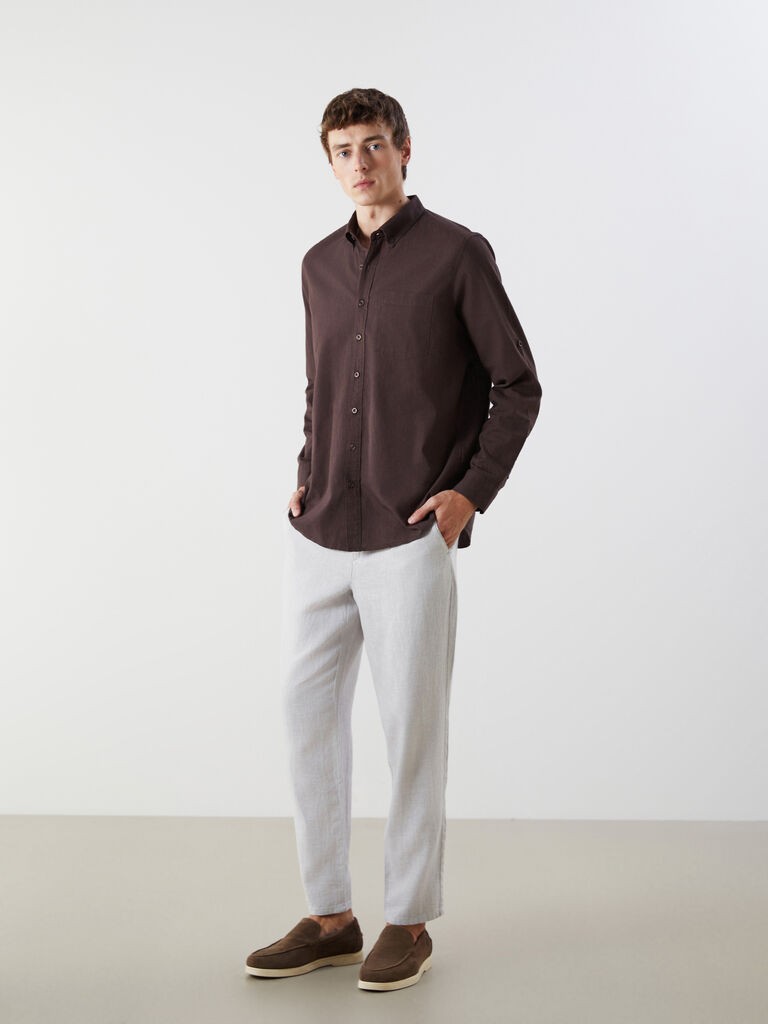 LC Waikiki Muške pantalone S51104Z8-J2A, Chino, Sive