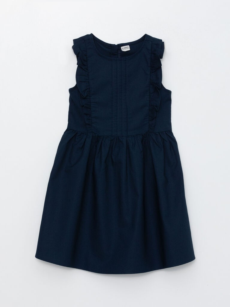 LC Waikiki Haljina za devojčice W30686Z4-HRC, Bez rukava, Teget