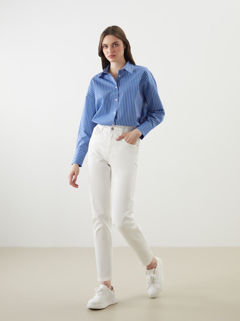 LC Waikiki Ženske farmerke, S53589Z8-844, Bele