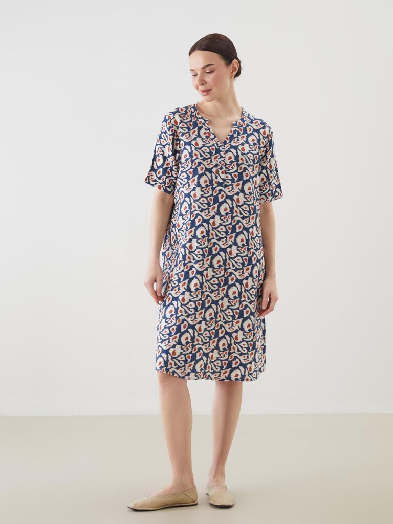 LC Waikiki Ženska haljina, S5K473Z8-LSJ, Mini, Plava