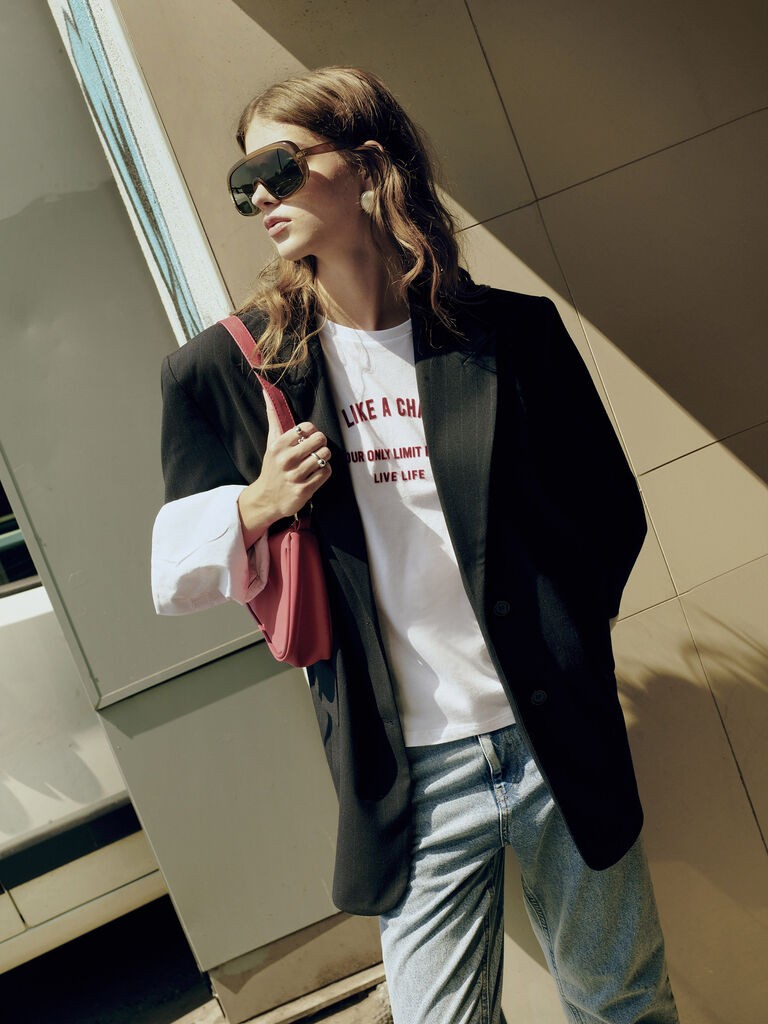 LC Waikiki Ženski sako, W4JC54Z8-LGS, Crni