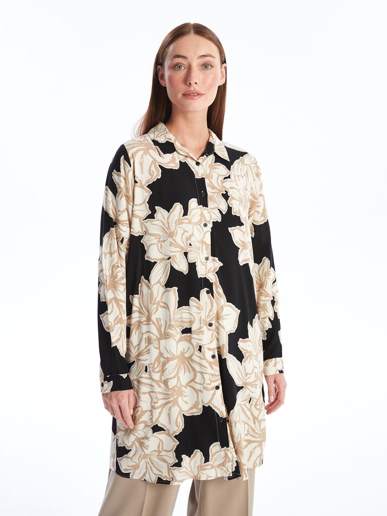 LC Waikiki Ženska košulja, W4DS49Z8-LRA, Regular, Smeđa boja