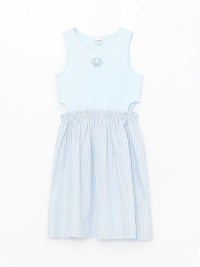 LC Waikiki Haljina za devojčice S5GB61Z4-FUX, Bez rukava, Svetloplava
