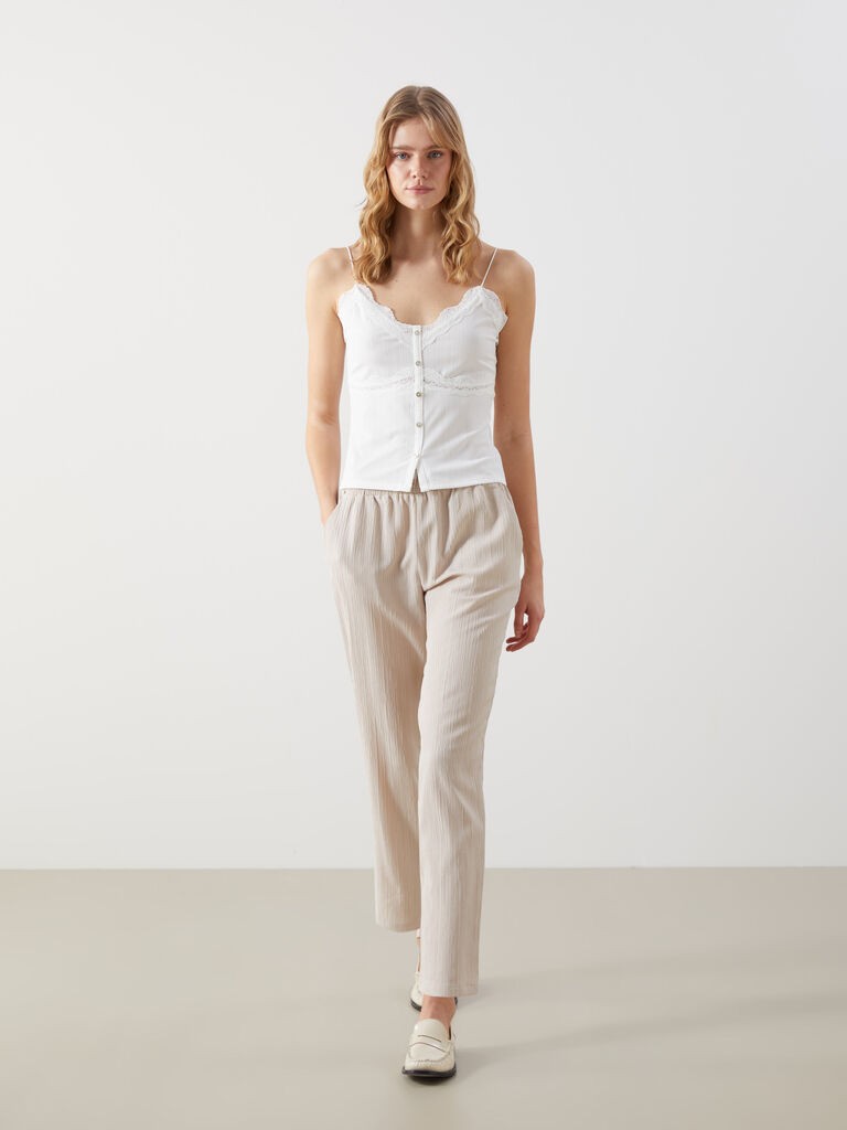 LC Waikiki Ženske pantalone, S5LA71Z8-YUZ, Regular, Bež