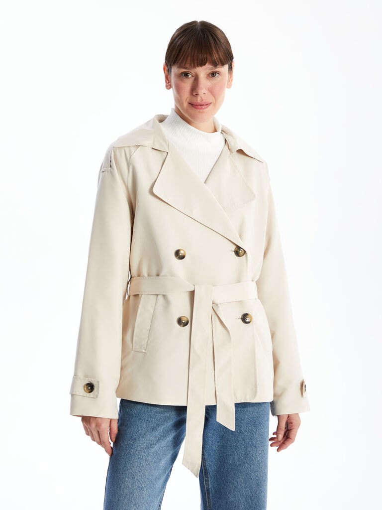 LC Waikiki Ženski mantil, S50817Z8-R7Z, Dugi, Krem