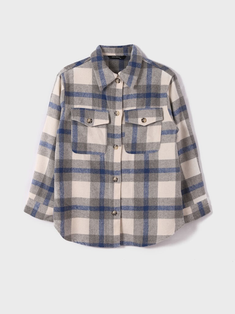 LC Waikiki Ženska košulja, W3ED88Z8-LLC, Regular, Siva