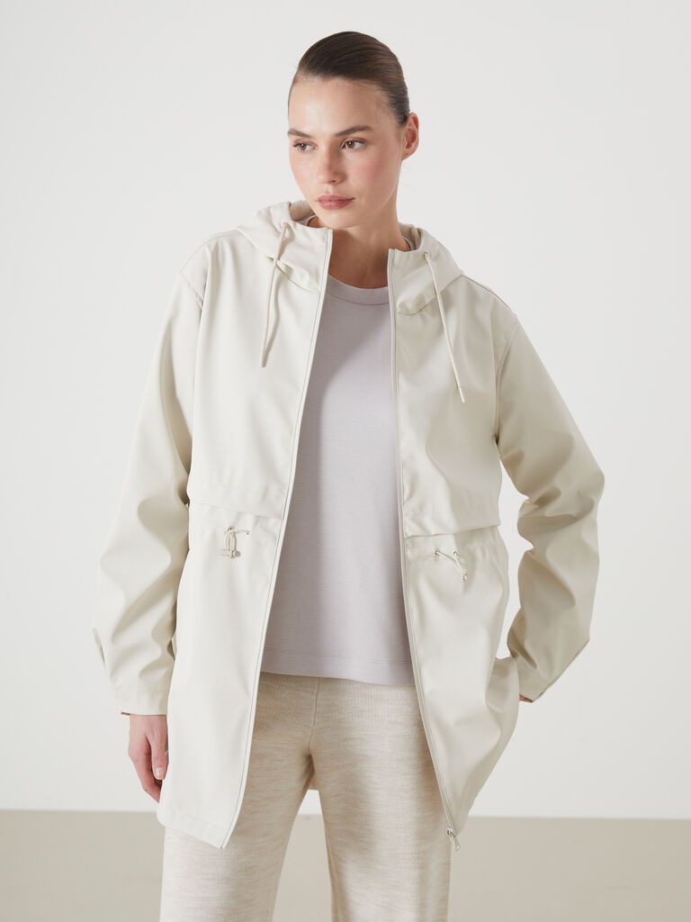 LC Waikiki Ženski mantil, S5BK99Z8-DXR, Dugi, Krem