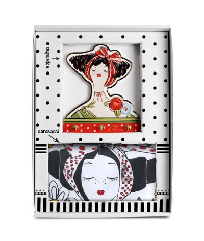 Egan Italy Set dve krpe i držač za krpu, Le Pupazze, Šareni