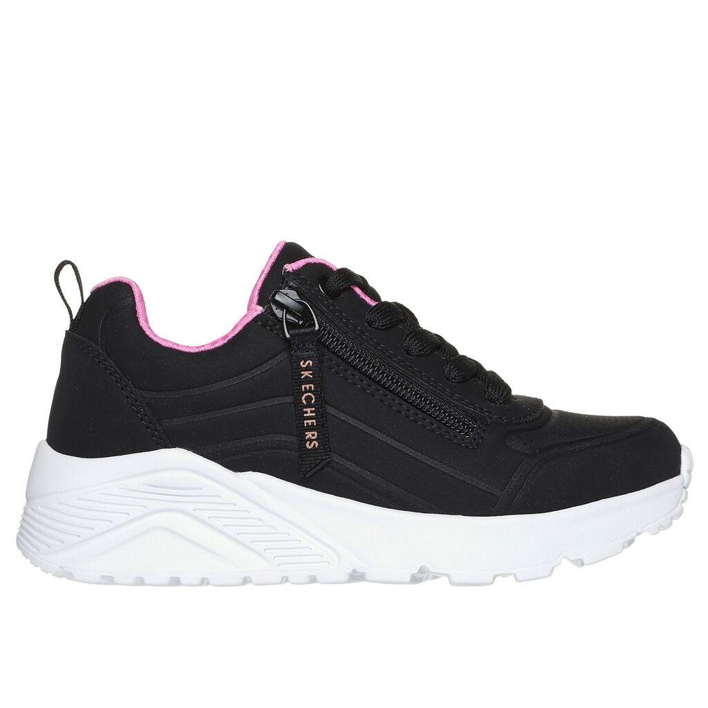 Skechers Patike za devojčice Uno lite Easy zip, Crne