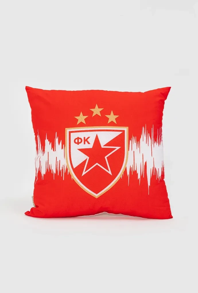 Stefan Ukrasni jastuk Crvena Zvezda, 40x40 cm, Crveno-beli