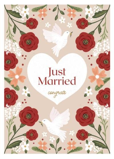 Simply Ollie Čestitka Just Married