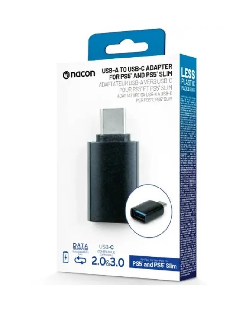 Adapter Nacon USB-A na USB-C - crni