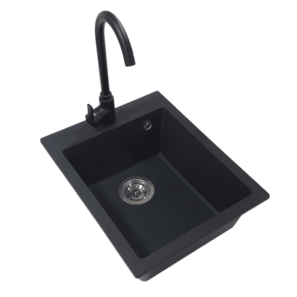 SanDonna Sudopera sa slavinom Vesta, Black Swan, Granit, Crna