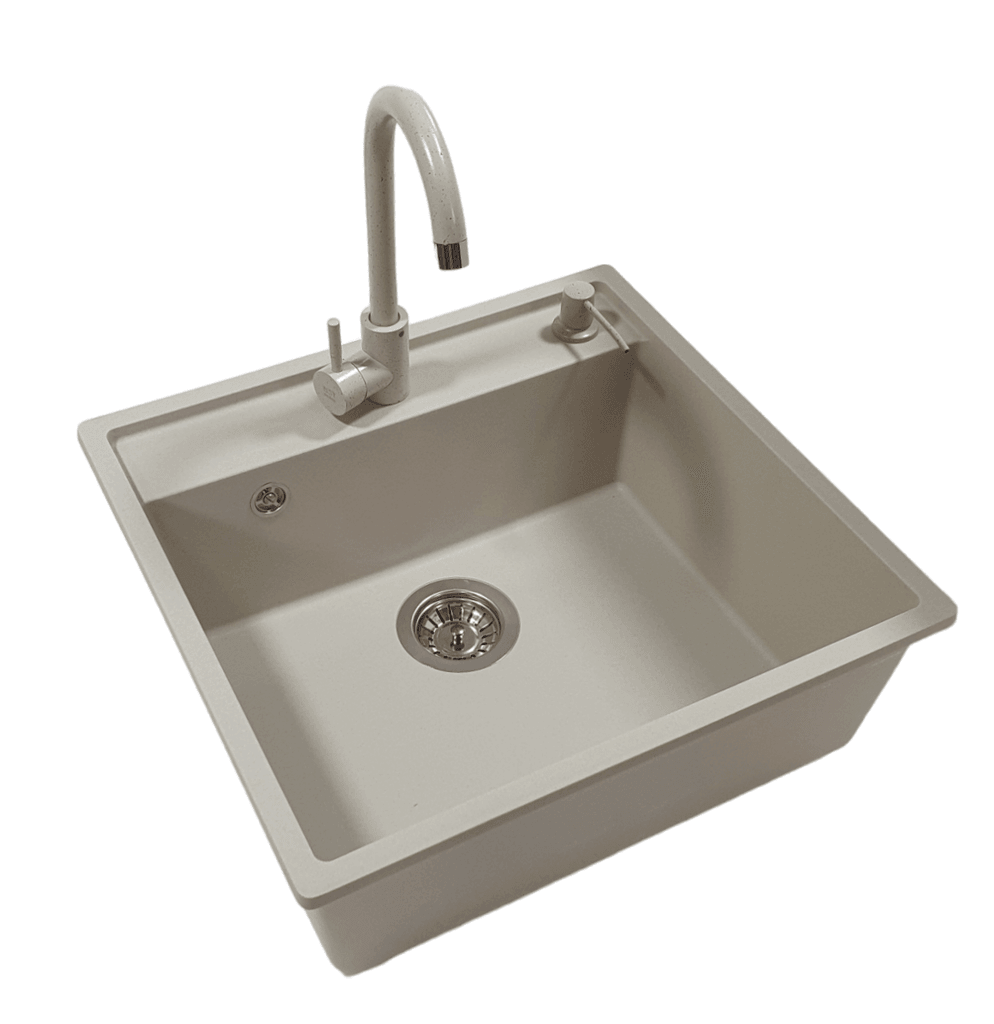 Sudopera sa slavinom Selena, Biege Swan, Ugradni dozer, Bež