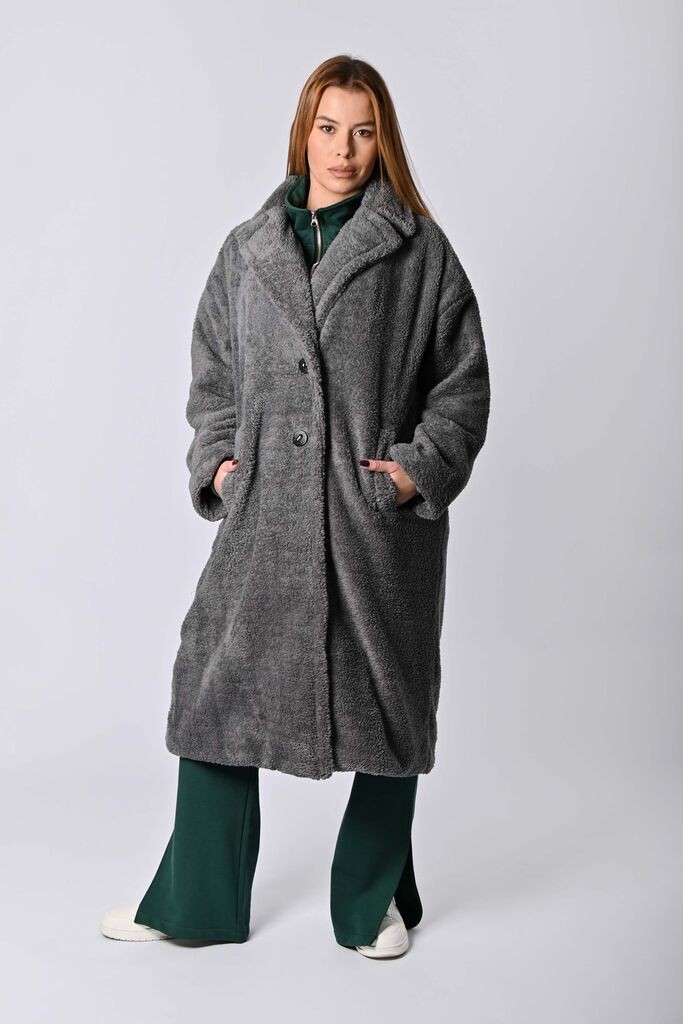 Rush Ženski kaput Teddy, Sivi