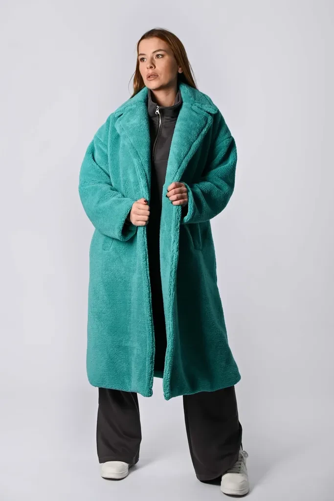 Rush Ženski kaput Teddy, Tirkizni