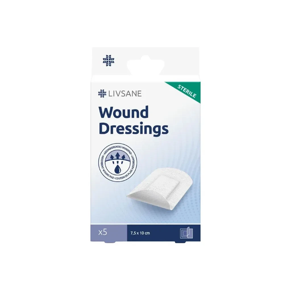 Livsane Sterilni flasteri, 7.5x10cm, 5 komada