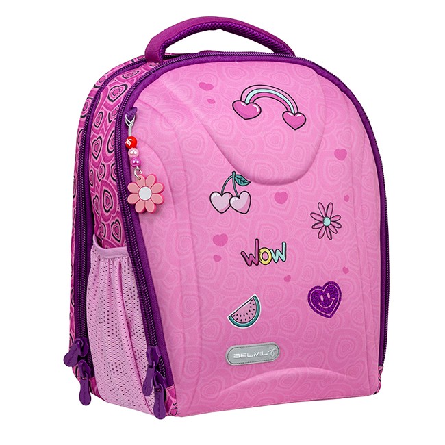 Belmil Školski ranac za devojčice Heart love 338-82, Roze