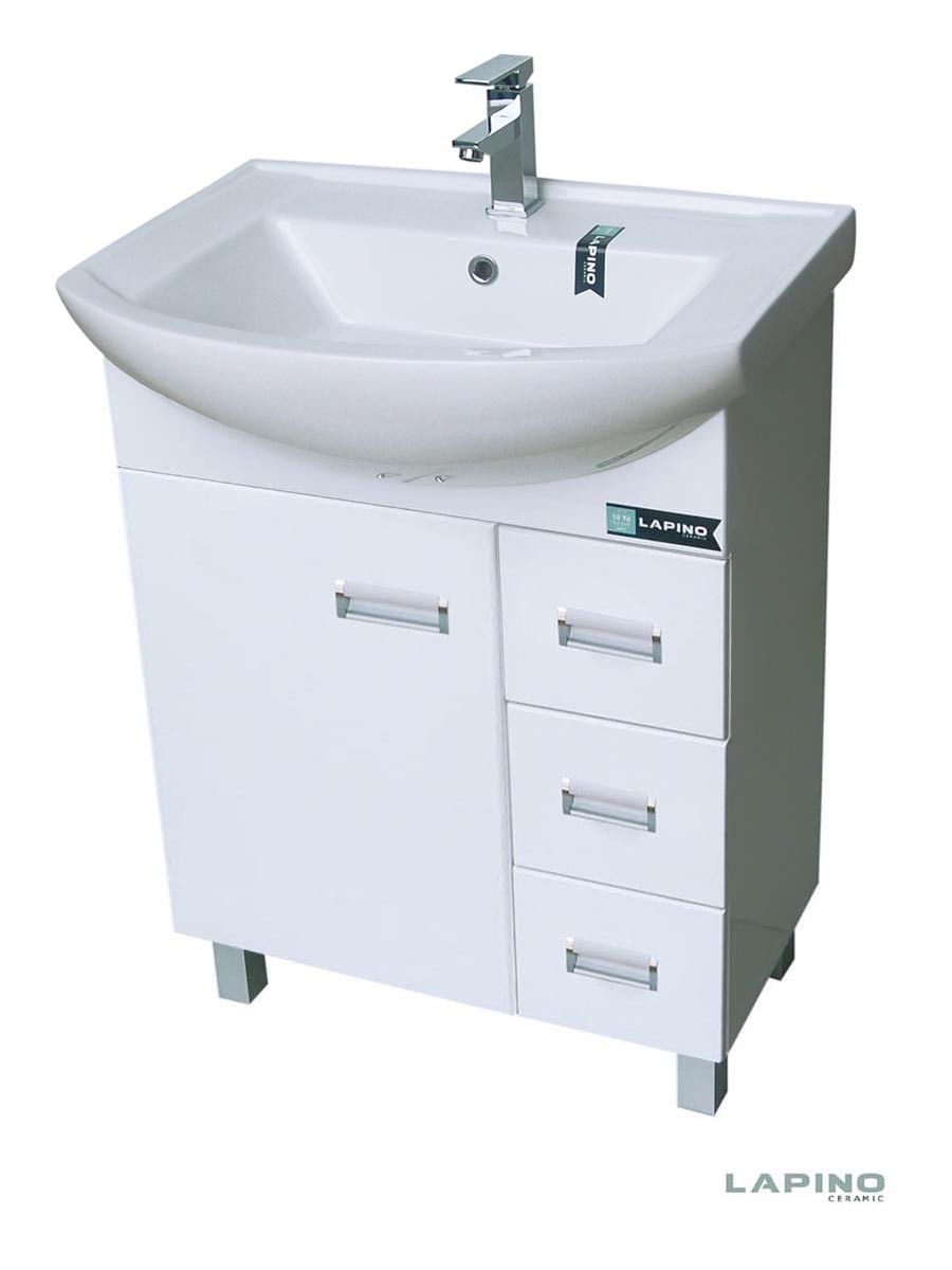 Lapino Lavabo sa ormarićem 65x85cm 4844 Roma sa fiokama, Beli