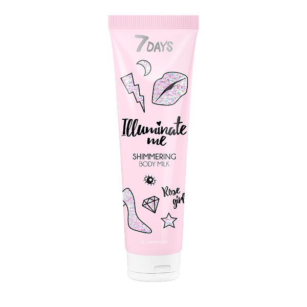 7Days Illuminate Me Shimmering Mleko za telo Rose Girl, 180 ml