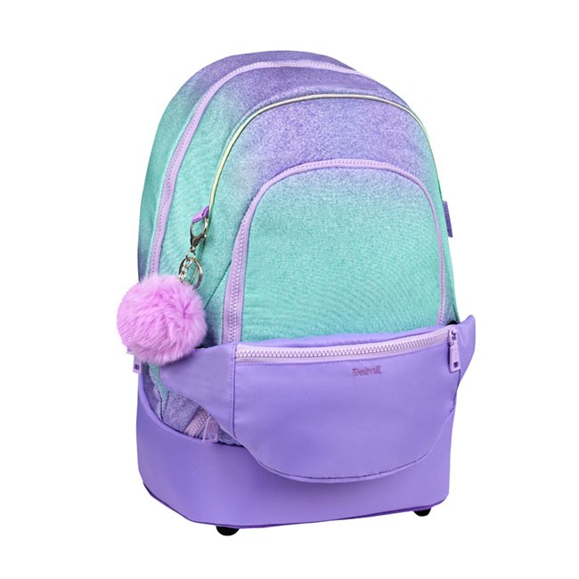 Belmil Školski ranac za devojčice Serenity 338-84/P + Torbica, Ljubičasto-zeleni