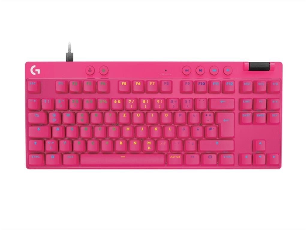 Logitech G mehanička tastatura G Pro X Rapid magenta, Tkl, Lightsync RGB, taktilna magnetna, 920-013253