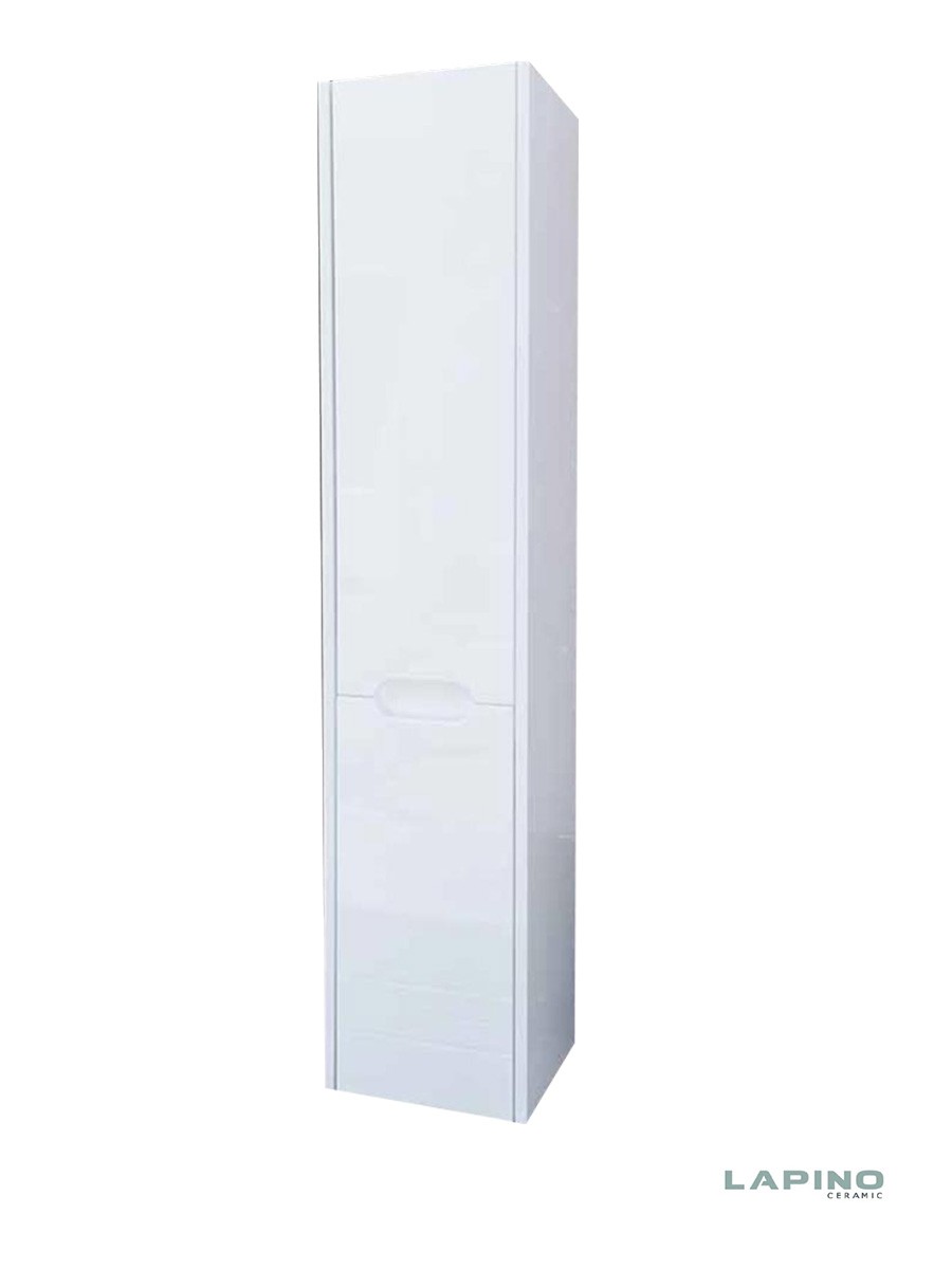 Lapino Ormar za kupatilo sa korpom za veš Flora 35x150cm Beli