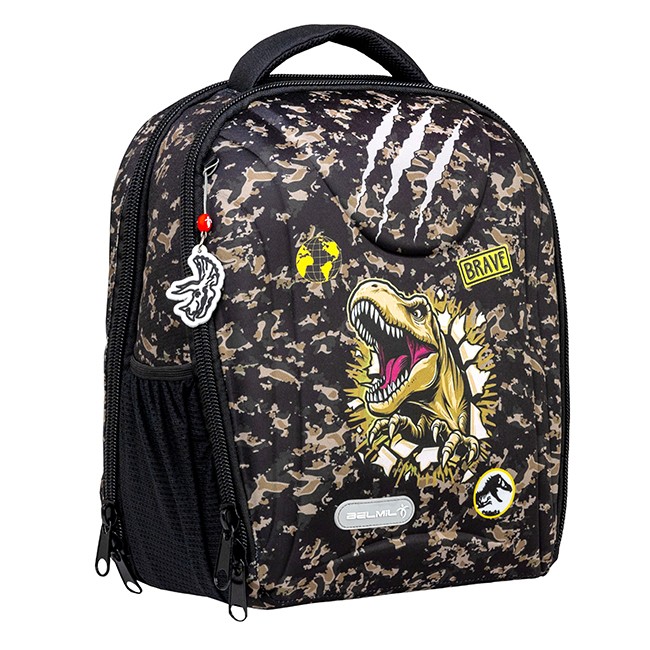 Belmil Školski ranac za dečake Dinosaur world 338-82, Crni