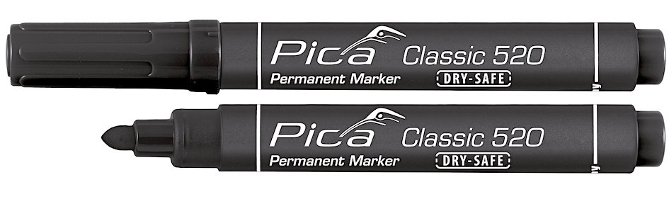 Pica Permanentni marker Dry-Safe, Crni