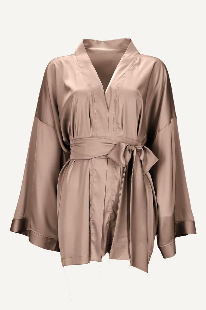 Ženski kimono Athena, Kratki, Smeđi