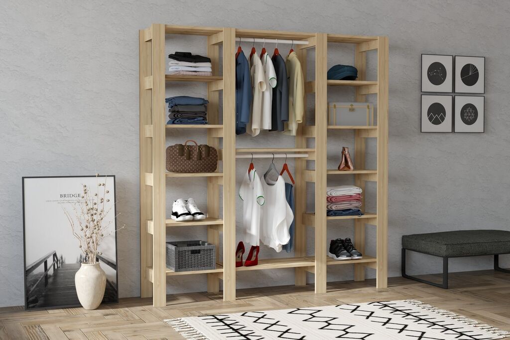 Hanah Home Garderober City, 161.4x180x 33,6 cm, Bež