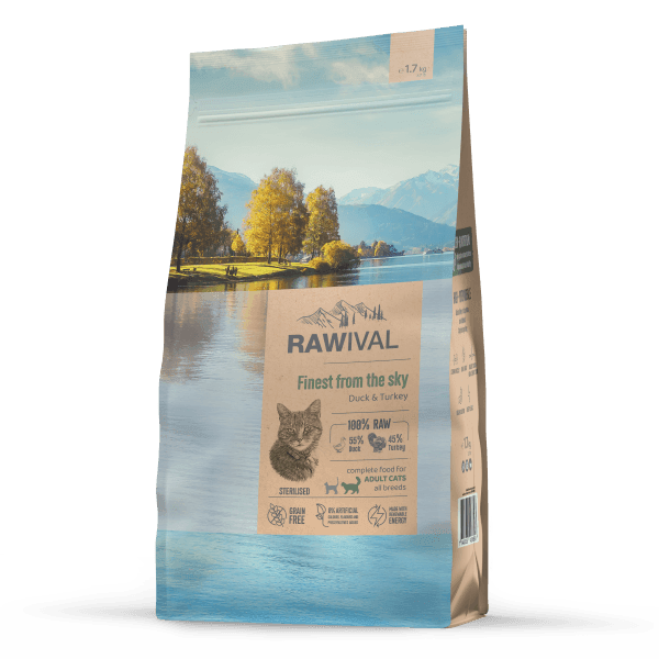 Craftia Rawival Suva hrana za odrasle sterilisane mačke, sa pačetinom i ćuretinom, 1.7kg