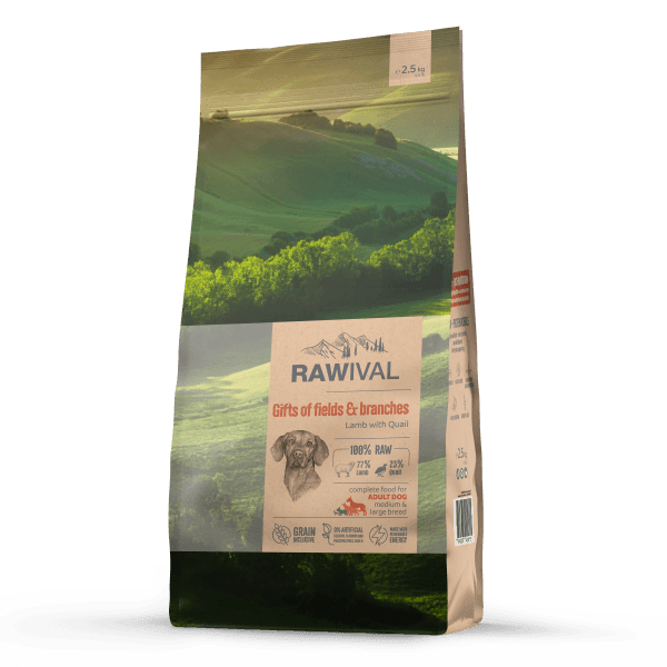 Craftia Rawival Suva hrana za odrasle pse srednjih i velikih rasa od jagnjetine sa prepelicom, 2.5kg