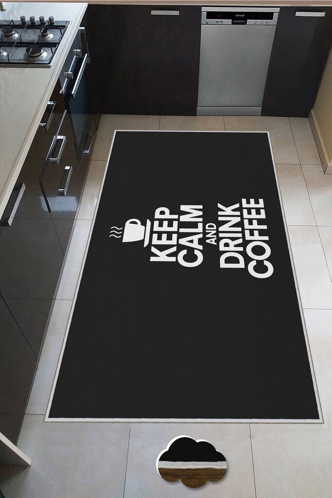 Conceptum Hypnose Tepih Wookece173, 80x200 cm, Crno-beli