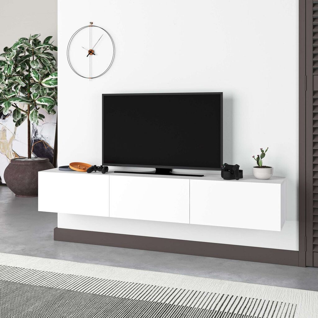 Hanah Home TV Komoda Francy 180, 180x30x30 cm, Bela