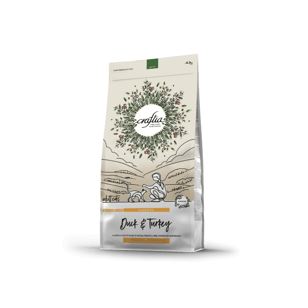 Craftia Harmona Suva hrana za odrasle sterilisane mačke, sa pačetinom i ćuretinom, 4.5kg