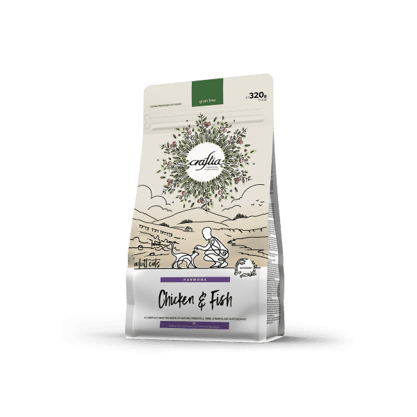 Craftia Harmona Suva hrana za odrasle mačke, sa piletinom i ribom, 320g