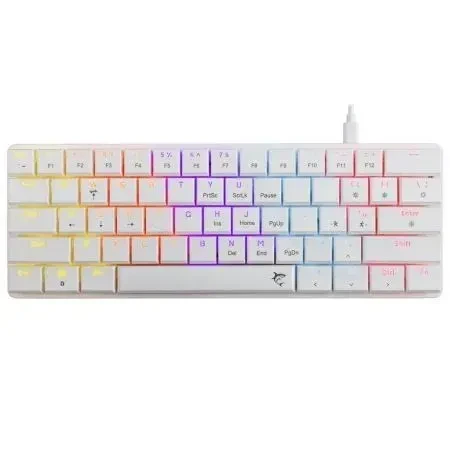 White Shark Mehanička tastatura Nagamaki GK 006211, Low Profile, Red switches, RGB, Bela
