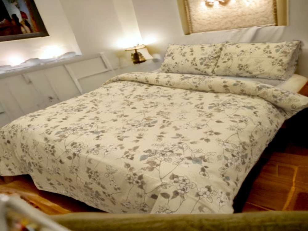 Posteljina za francuski ležaj Flanel D5, Bež