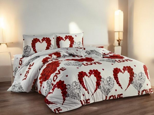 Posteljina za francuski ležaj sa štepanom navlakom 160x220cm D24, Šarena