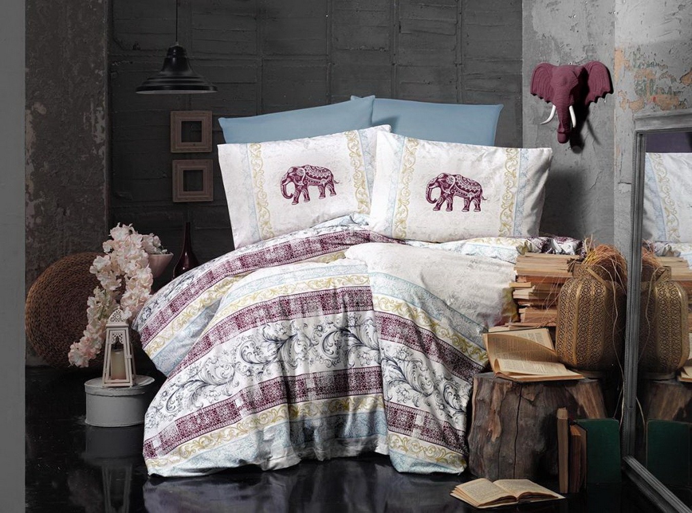 Posteljina za francuski ležaj Vogue Hiper, 200×220cm, Šarena