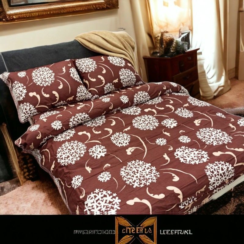 Posteljina za francuski ležaj Damast Dalia 150x200cm D3, Bordo