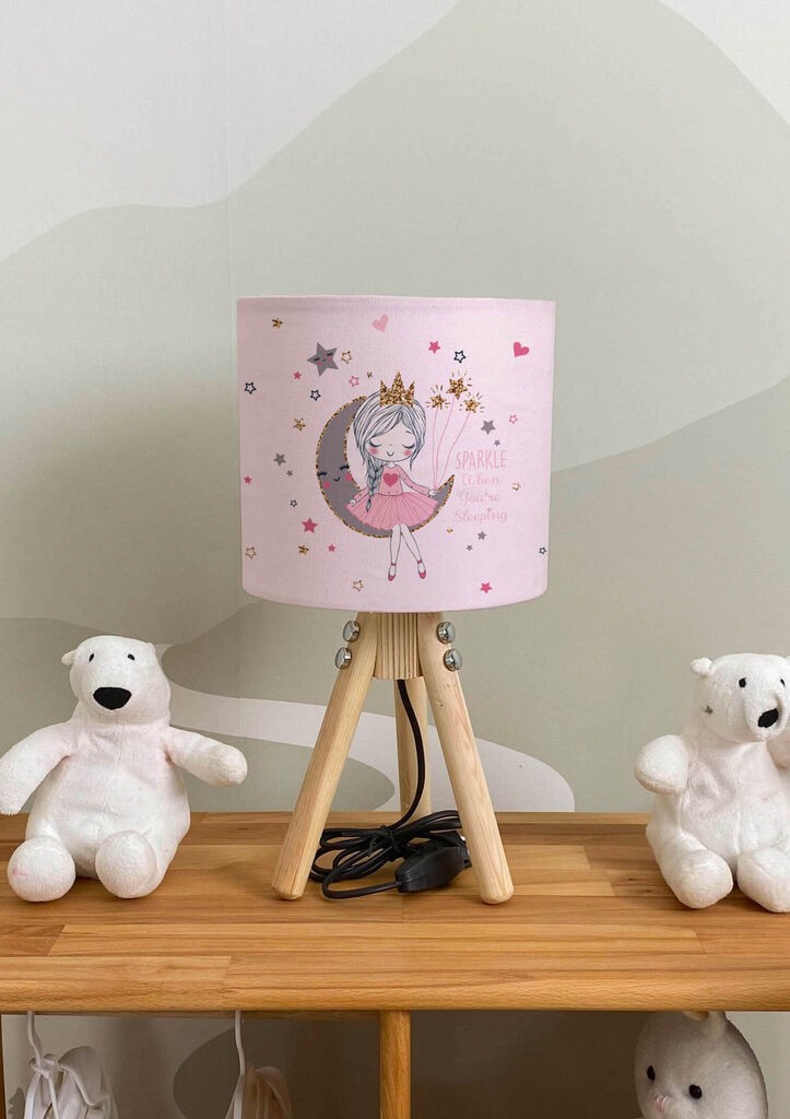 Bata i seka Dečija stona lampa Princeza, Roze